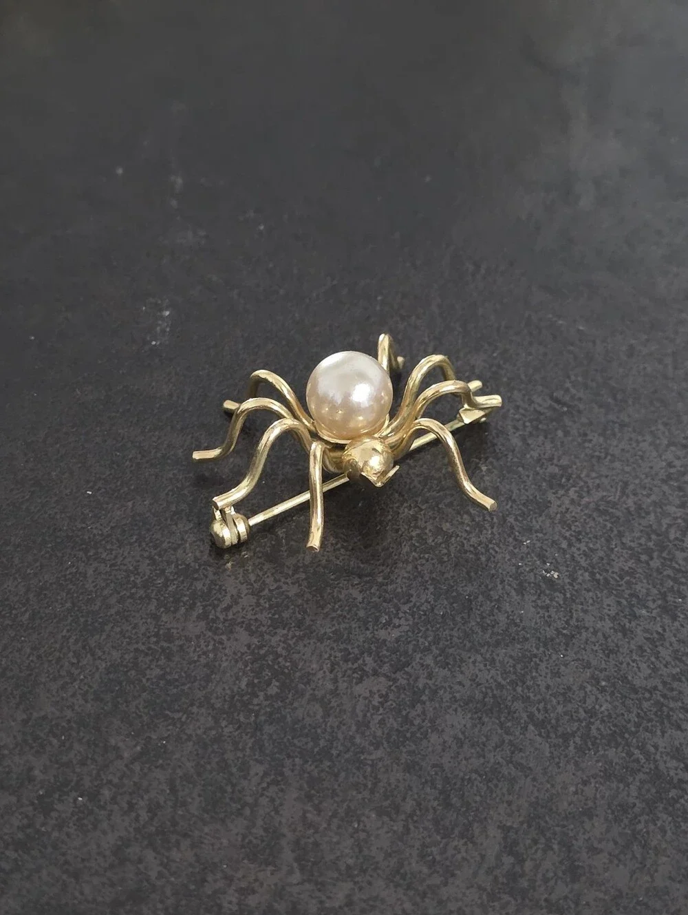 Vintage Pearl Spider Brooch | Circa 1960s–70s